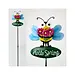 Metal Bee w/ Flowers Garden Stake