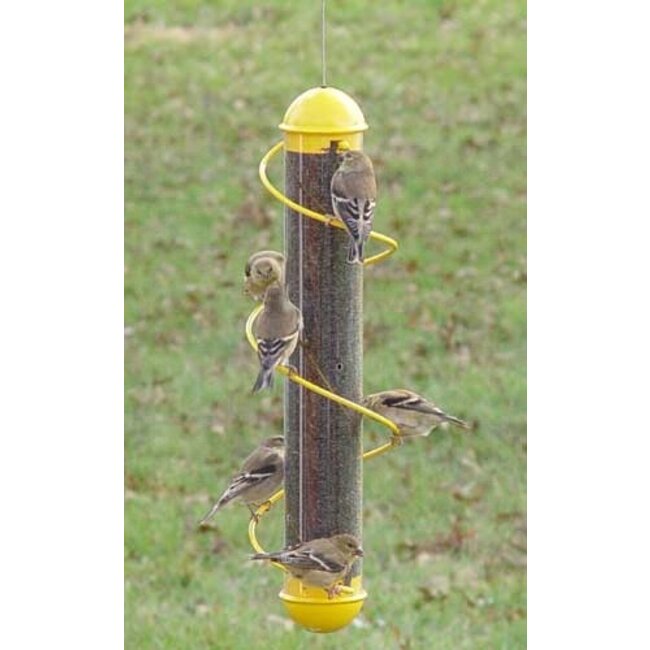 Yellow Spiral Finch Tube Feeder