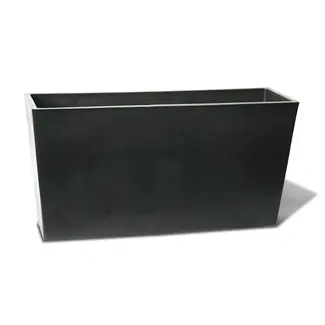 Valencia Rectangle Tall Patio Planter Black