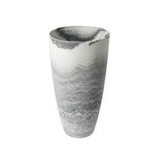 14" Acerra Rounded Vase Tall - Marble