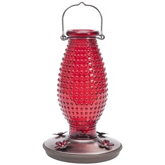 Red Hobnail Hummingbird Feeder