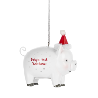 Baby's 1st Piggy Bank Ornament