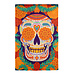 Day of the Dead Skull Burlap Garden Flag