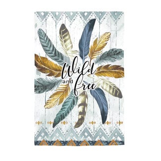 Feather Circle Moir Garden Glag