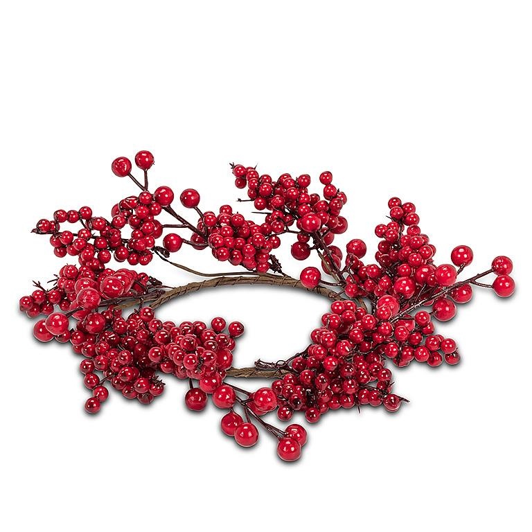Red berry candle rings best sale
