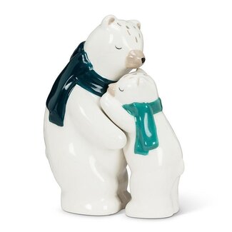 4" Hugging Polar Bear S&P Shaker