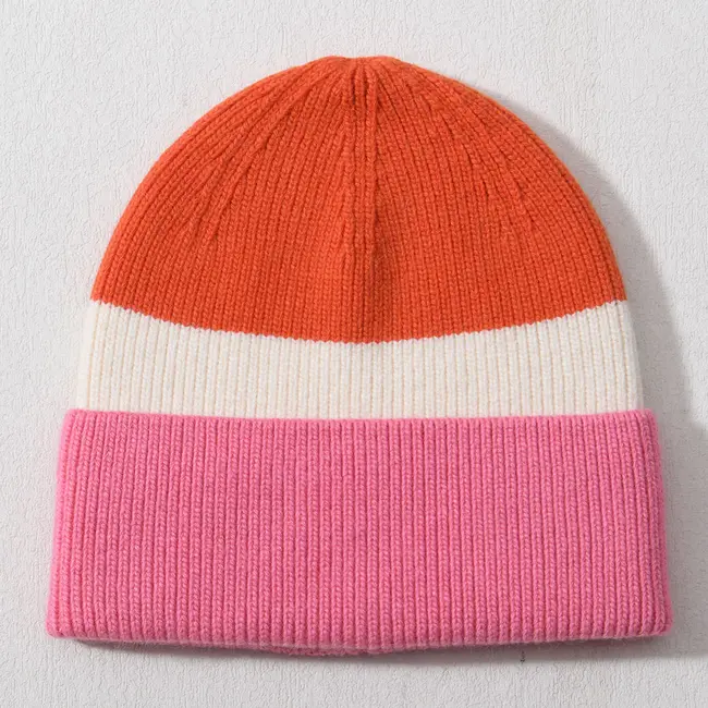 Luxe Cashmere Tri-tone Beanie