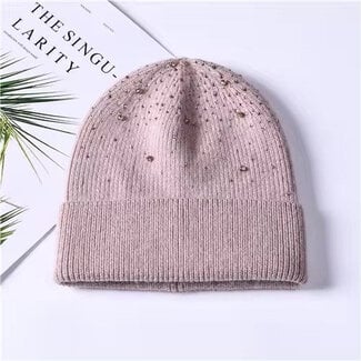 Rhinestone Cashmere Beanie