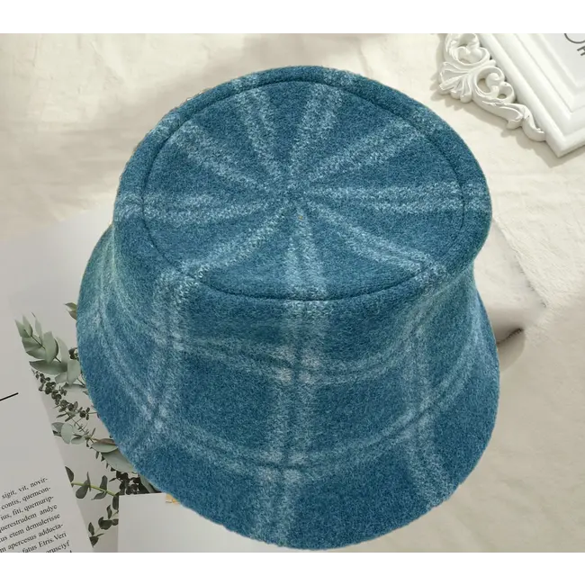 Plaid Wool Bucket Hat