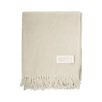 Sand Herringbone 75% Wool Blanket