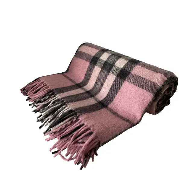 Thomson Pink Highland 75% Wool Blanket
