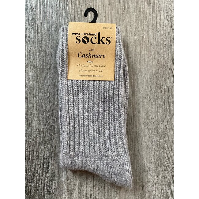 Light Grey Womens Cashmere Blend Socks