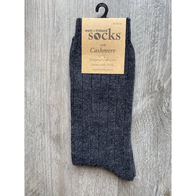 Charcoal Mens Cashmere Blend Socks