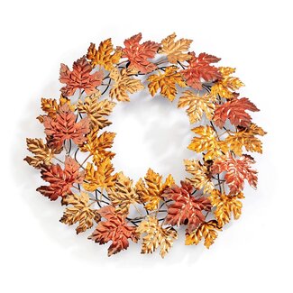 Metallic Leaf Wreath