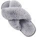 Grey Fuzzy Slippers
