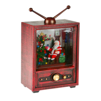 LED Vintage TV Water Globe w/ Santa