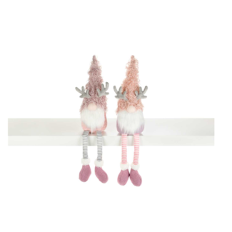 21" Pink Dangly Leg Gnome w/ Antlers