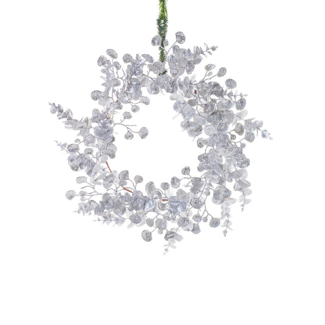 16" Silver Eucalyptus Wreath