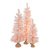 Pink Glittered Tree w/ Burlap Base