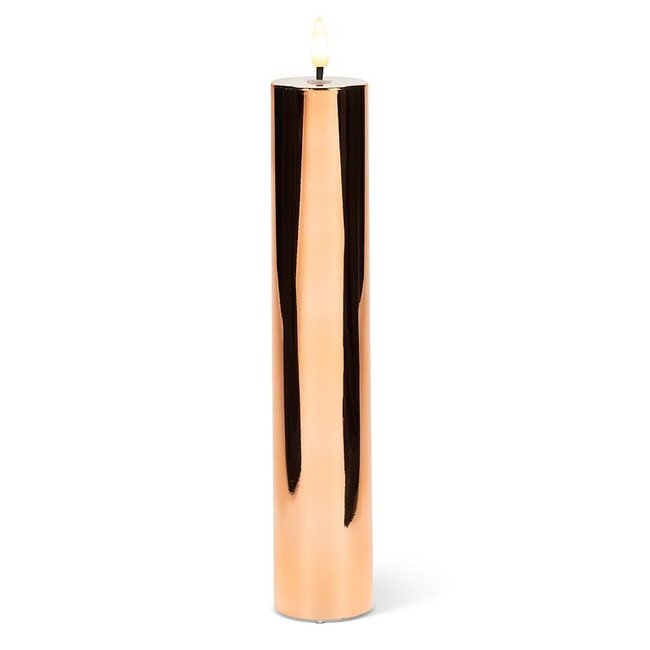 Metallic Rose Gold LED Pillar