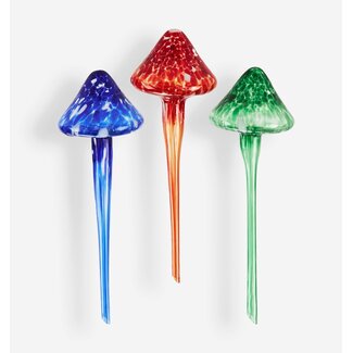 Glass Mushroom Watering Stake