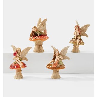 Mini Mushroom Fairy Figurine