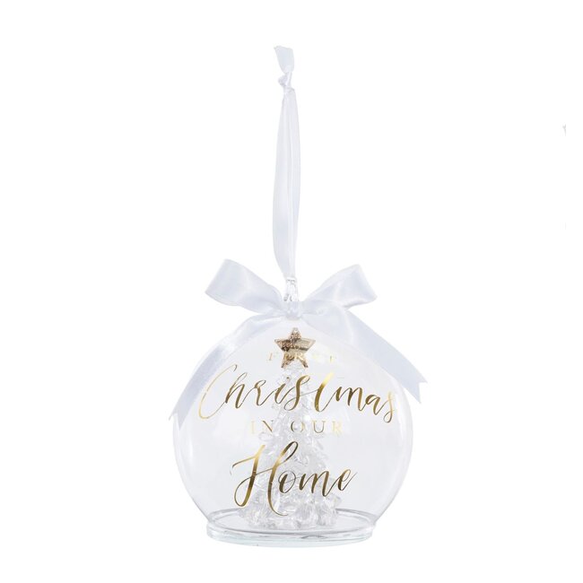 First Xmas Glass Ball Ornament
