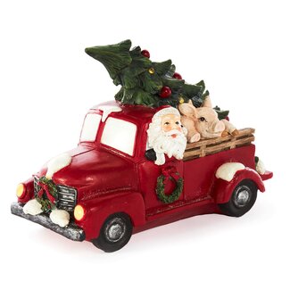 LED Santa Truck Decor