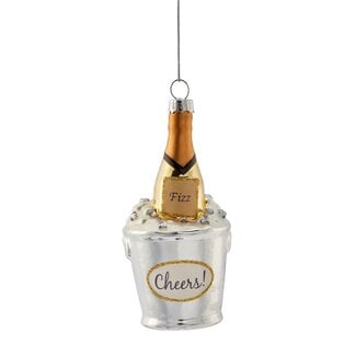 Champagne Cheers Glass Ornament