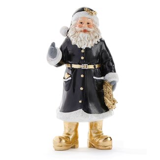 Black & Gold Santa Figurine