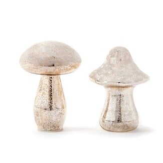 LED Mushroom Glass Deco