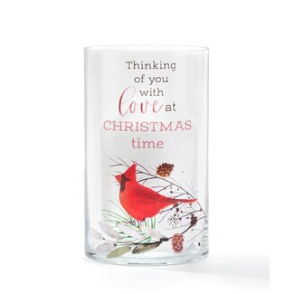 Cardinal Candle Holder w/ Sentiment