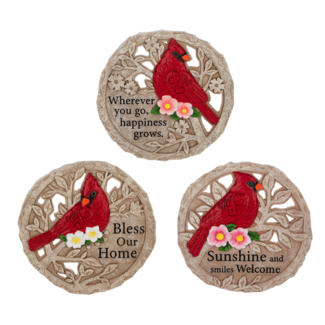 Cheerful Cardinal Stepping Stone