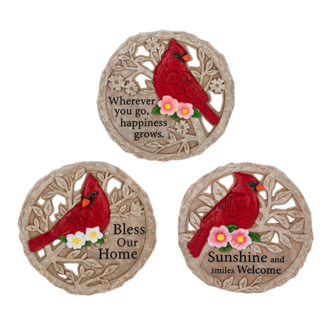 Cheerful Cardinal Stepping Stone