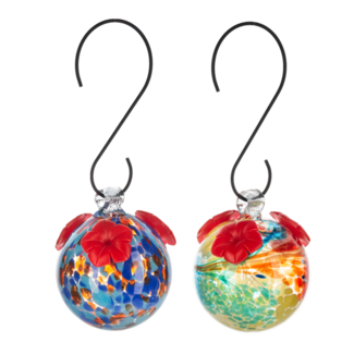 Glass Orb Hummingbird Feeder
