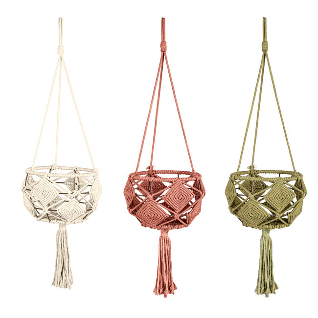 Macrame Geometric Plant Cover