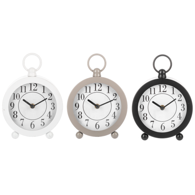 Round Modern Desk Clock Asst