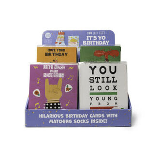 Two Left Feet Birthday Gift Card Sock Set