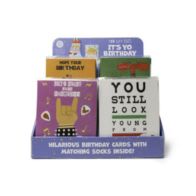 Two Left Feet Birthday Gift Card Sock Set