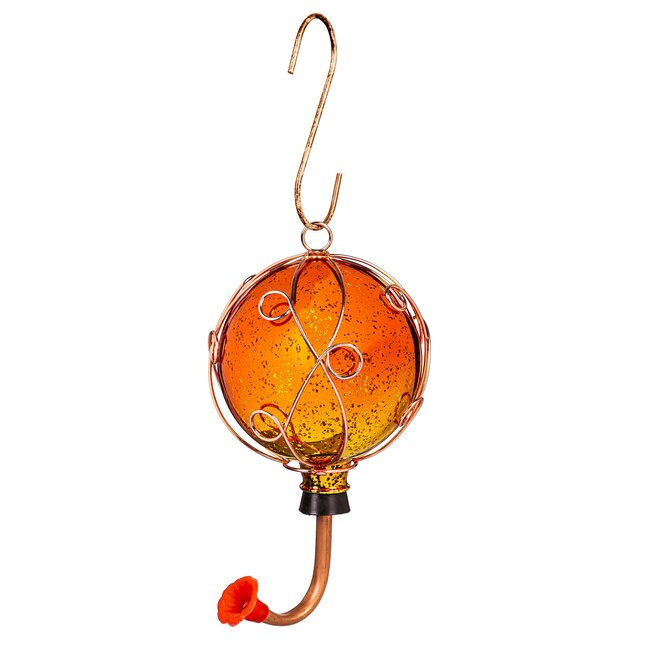 Ombre Glass Globe Hummingbird Feeder
