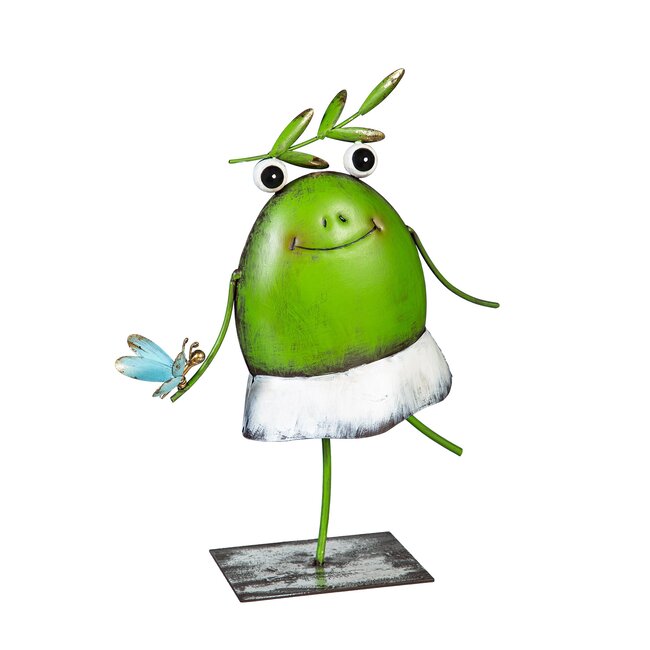 Metal Wondering Frog Statue