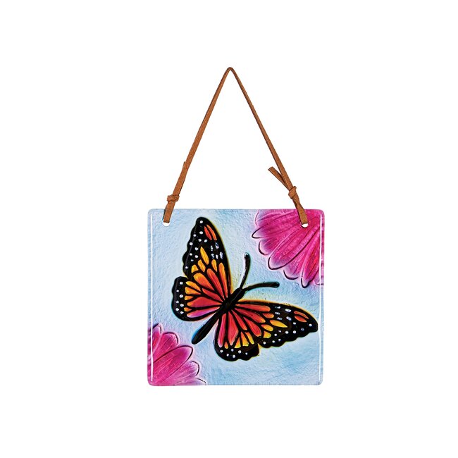 Embossed Glass Garden Pollinator Suncatcher