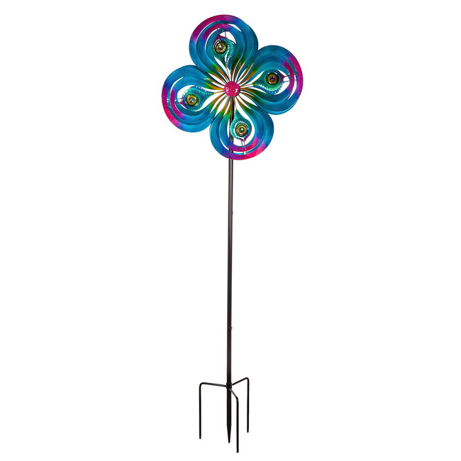 75" Peacock Spiral Wind Spinner