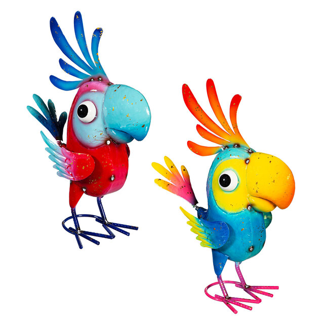 Metal Colourful Cockatoo