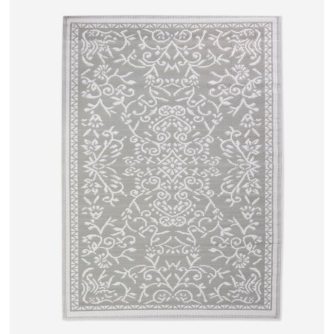 Grey & White Outdoor Rug