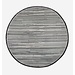 Black Striped Round Outdoor Rug