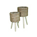 Seagrass Planter w/ Wooden Legs