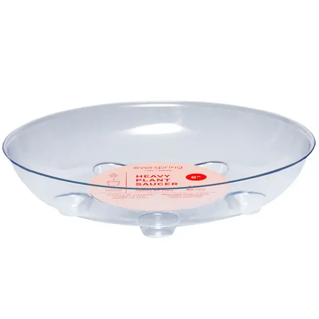 Heavy Duty Clear Plastic Saucer