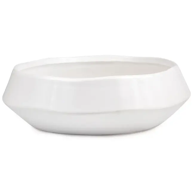 8" White Glazed Handthrown Pot