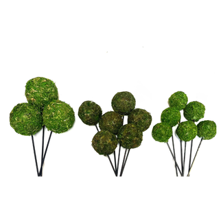 3" Moss Balls on Stem